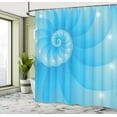 thumbnail image 4 of Ambesonne Snail Shower Curtain, Depth of Ocean Nautical Shell, 69"Wx75"L, Sky Blue and Aqua, 4 of 4