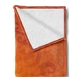 thumbnail image 2 of Orange Soft Flannel Fleece Blanket, Royal Antique Motifs with Victorian Swirls Vintage Traditional Revival Framework, Cozy Plush for Indoor and Outdoor Use, 70" x 90", Orange Yellow, by Ambesonne, 2 of 5