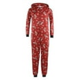 thumbnail image 4 of Babibeauty Christmas Family Matching Hoodie Pajamas Reindeer Romper Jumpsuit Zipper Pjs, 4 of 8