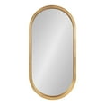thumbnail image 5 of Kate and Laurel Travis Modern Capsule Wood Framed Wall Mirror, 12 x 24, Gold, Chic Geometric Wall Hanging Mirror For Display, 5 of 9