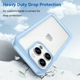 thumbnail image 4 of Allytech for iPhone 15 Pro Case, Clear Back Cover Hard Shell Rugged Hybrid Shockproof Cell Phone Case for Apple iPhone 15 Pro, Blue, 4 of 8