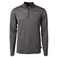 thumbnail image 2 of Men's Cutter & Buck Black Baltimore Ravens Big & Tall Virtue Eco Pique Micro Stripe Tri-Blend Quarter-Zip Jacket, 2 of 3