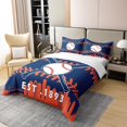 thumbnail image 3 of 100% Algodón Natural Funda Nórdica King para Hombres,Niños Juego de Cama Béisbol, 3 of 7