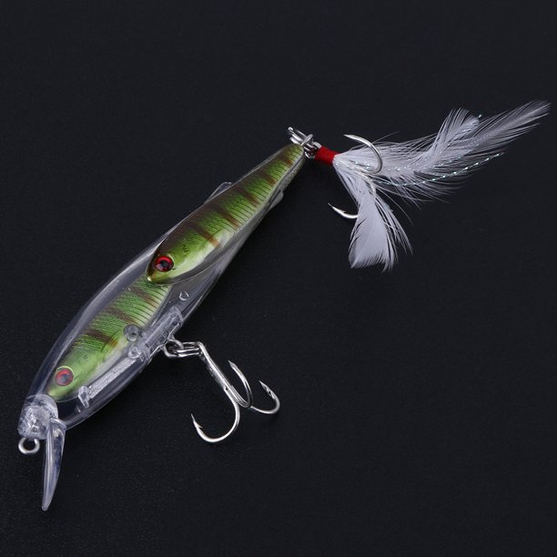 Simulación 3D Gancho de ranura de sangre con sonido Artificial Minnow Señuelo de pesca Cebo (B-196595.02 Tmvgtek Para estrenar