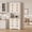 Antique white, variant on Pantry Cabinet, Storage Cabinet 72" Tall with Carved Door - Hutch for Microwave, Wooden Cupboard, Crystal Handle for Kitchen Dining Living Room, Antique White