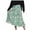 A Army Green, variant on Women's Summer Midi Skirts Elastic High Waist Flowy Casual Summer Trendy Printed Boho Beach Vacation Skirt