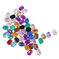 thumbnail image 3 of AMLESO 50 Pieces 10*14mm Acrylic faceted Rhinestone Buttons Multi-colour for craft -, 3 of 8