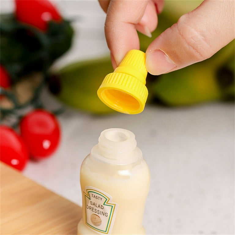 mini dressing bottle Moocorvic Salad Dressing Container to Go Oil Dispenser Honey Dispenser,Condiment Squeeze Bottles Silicone Sauce Bottles,Leak Proof Mini Travel