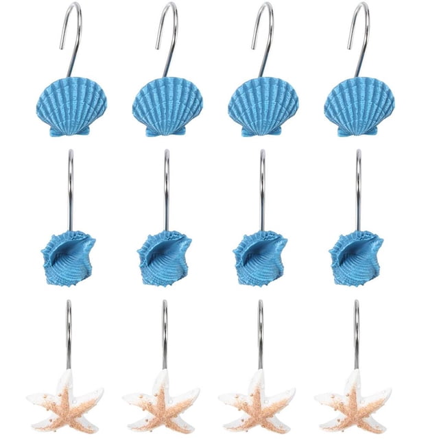 Juego De Ganchos Colgantes Con Forma De Concha De Estrella De Mar, Juego De Ganchos Colgantes De Acero Inoxidable Para Cortina Yuarrent HA026411-02