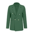thumbnail image 6 of QATAINLAV Blazer Jackets for Women Open Front Long Sleeve Work Office Suit Jackets Casual Button Lapel Cardigans with Pockets, Army Green, XXL, 6 of 7
