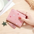 thumbnail image 4 of WEIXF Cosmetic Pouch Wallet Cards Wallet Holder PU Pack Cartoon Girls Wallets Mini Novelty Billfold Girls Little Fold Kids Roll Organizer Makeup Leather Bag Makeup Large Makeup Pouch Hair Product, 4 of 5
