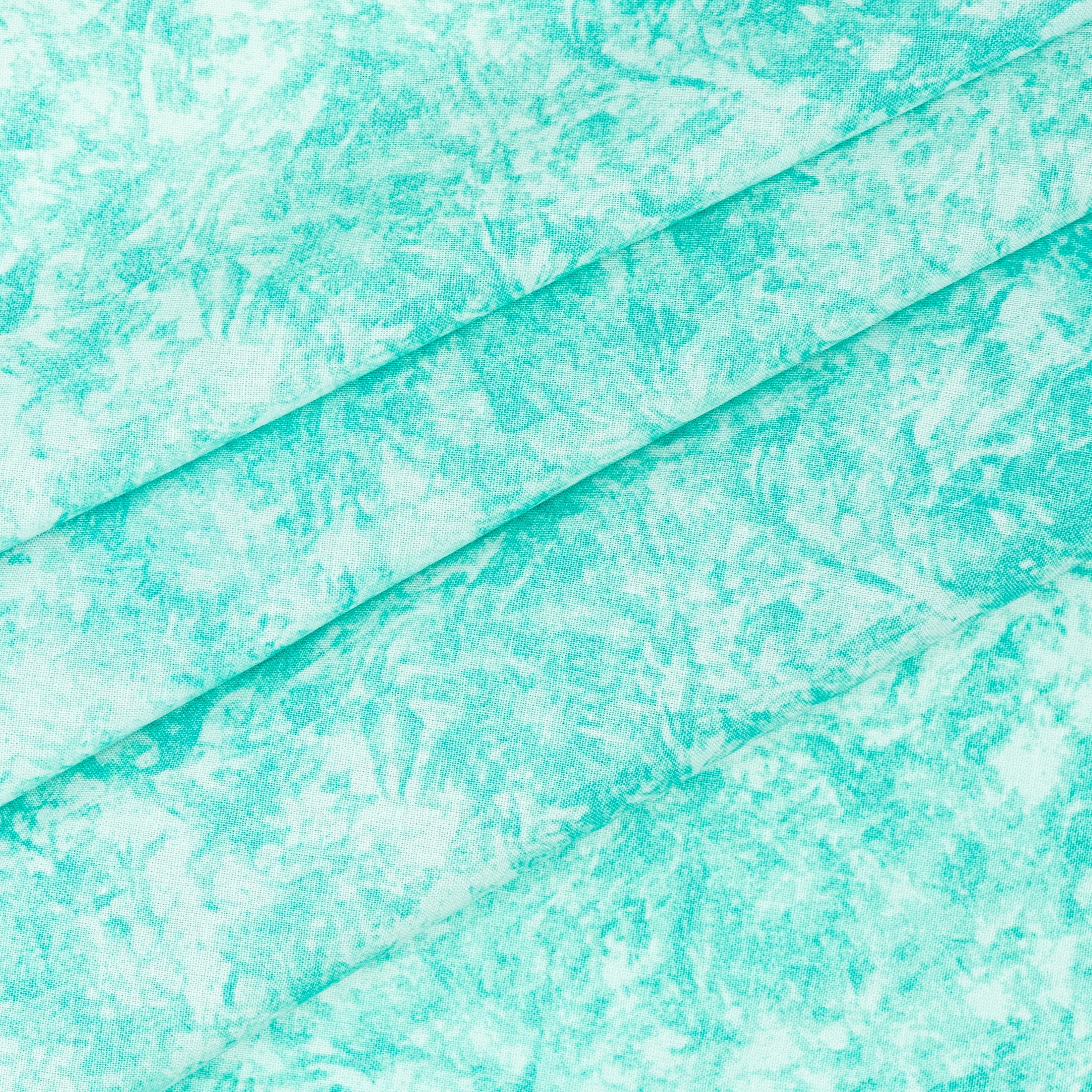 (4 pack) Waverly Inspirations 1 Yard Cut 100% Cotton Prints Fabric, Batik Aqua, 44" Wide for Quilting & Sewing
