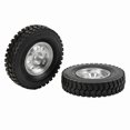 thumbnail image 1 of Lot de 2 pneus en caoutchouc de 85 mm et jantes en alliage pour tracteur et camion-benne Tamiya 1/14, 1 of 4