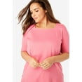 thumbnail image 5 of Woman Within Plus Size Perfect Elbow-Sleeve Square-Neck Tee, 5 of 5