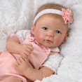 thumbnail image 3 of The Ashton - Drake Galleries Ava Lifelike TrueTouch® Silicone Baby Girl Doll with Pink Jumper Weighted for Realism Fully Poseable by Linda Murray 18-Inches, 3 of 5
