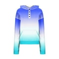 thumbnail image 4 of WXLWZYWL Womens Hoodies Pullover Button Up Long Sleeve Gradient Hooded Sweatshirts Tops with Pocket Trendy Clothing 2024, 4 of 5