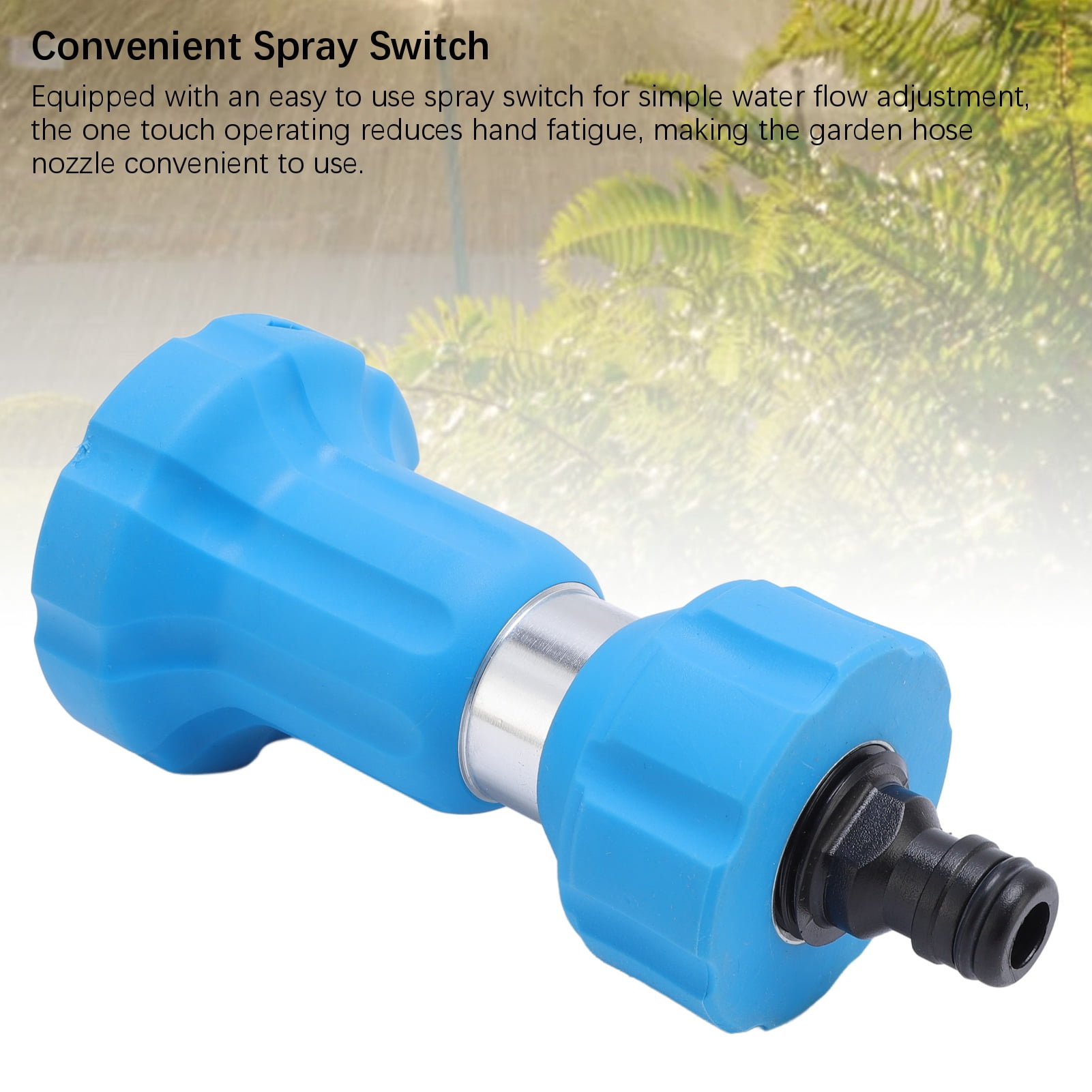 Suodoka Heavy Duty Fireman Style Garden Hose Nozzle Sprayer with Stainless Steel Parts, Ergonomic Water Nozzle for Plants Watering, Car Washing & Pet Cleaning (2.16x4.3x2.5 in / 5.5x11x6.5 cm)