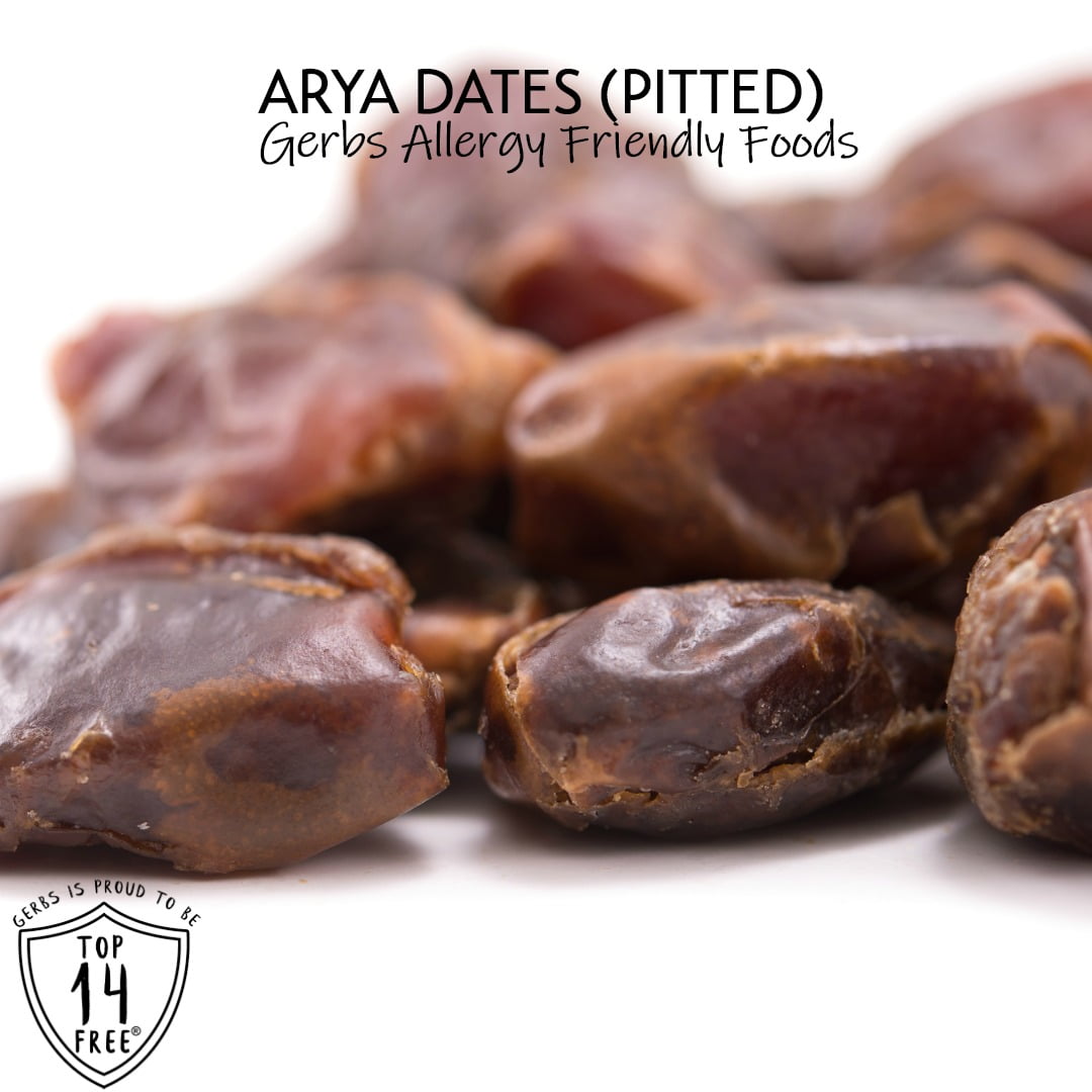 Gerbs Dried Araya Dates 2 lbs | Unsulfured, Pitted, Resealable Bag | Naturally Sweet & Fiber-Rich | Top 14 Allergen-Free