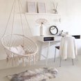 thumbnail image 5 of Hanging Outdoor Swing Chair Macrame Cotton Hammock Chair - Off-White, 5 of 8