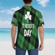 thumbnail image 4 of Fotbe St Patrick's day Camisa Hawaiana para Hombre Unisex – Camisa Casual de Verano con Botones de Manga Corta de Algodón y Lino,Large, 4 of 7