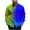 Blue, variant on CLOISE Mens Button down Shirts Long Sleeve Collared Tops Gradient Long Sleeve Pullover Fall Winter Clothes Blue 2XL