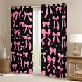 thumbnail image 2 of Erosebridal Cartoon Bow Tie Curtains for Living Room,Bowknot Stars 30%-50% Blackout Curtains for Bedroom,Dreamy Princess Curtains and Drapes (42Wx84L),Female Bedroom Decor, 2 of 6