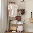 thumbnail image 6 of Also go 3-in-1 Coat Rack with Shoe Storage Shelf, Hall Tree for Entryway, 128lbs Load, Hanging Rack for Clothes Easy Assembly, Hall Tree Metal Coat Stand for Bedroom , 28"×12.6"×65", 6 of 8