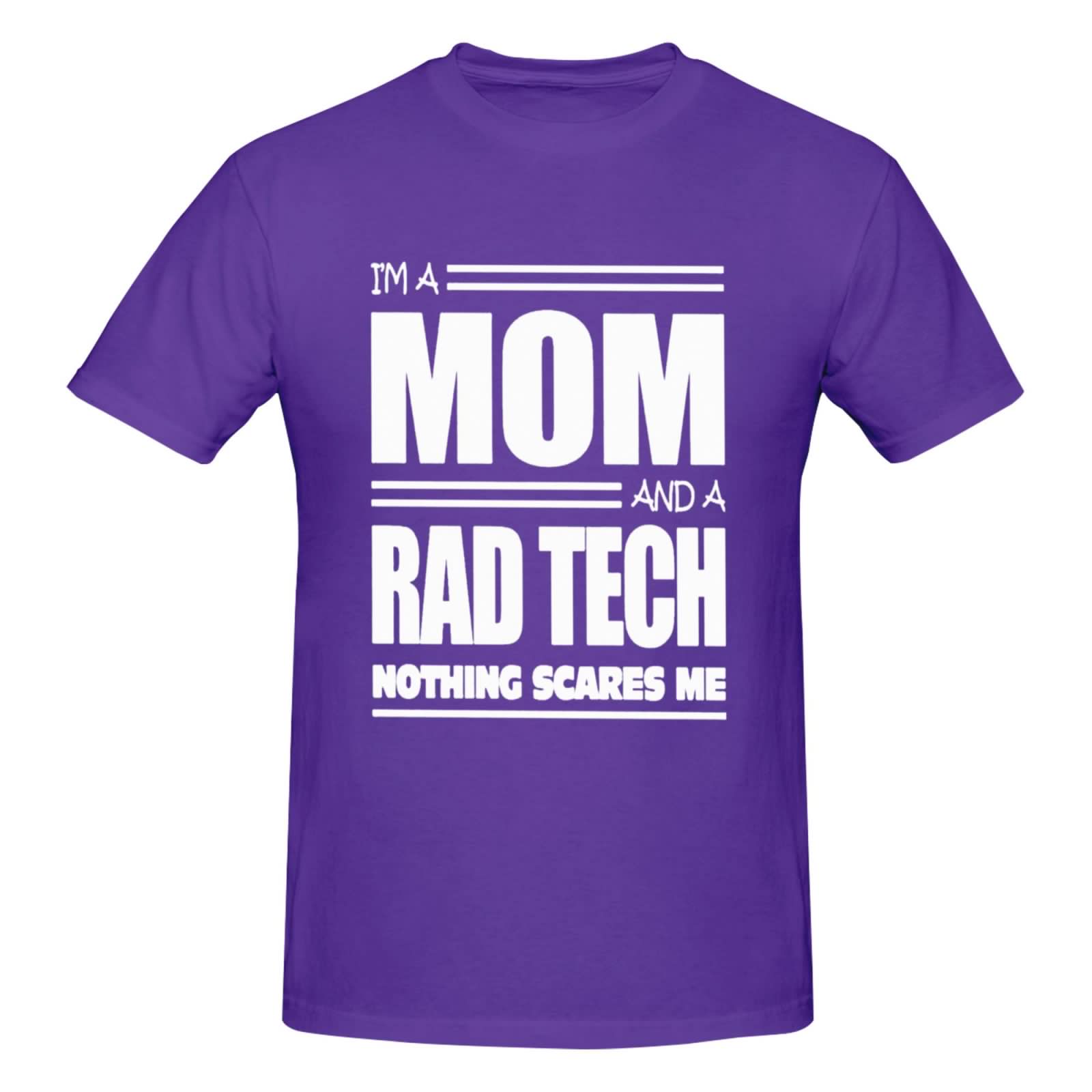 thumbnail image 5 of I'M A Mom And A Rad Tech Nothing Scares Me T-Shirt-Mother'S Day Gift Men'S Basic Short Sleeve T-Shirt Purple 6x-Large, 5 of 5