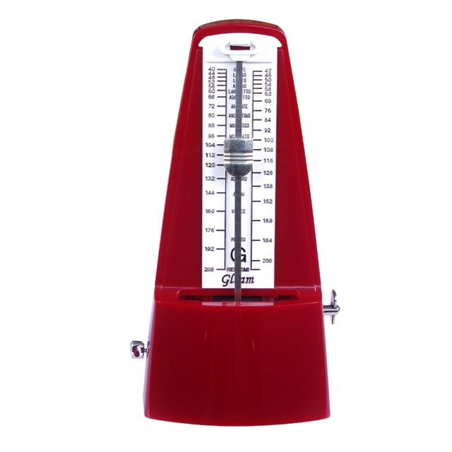 MasteelfCA Métronome Mécanique Haute Précision avec Clic Audible et Sonnette (Rouge)