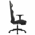 thumbnail image 3 of vidaXL Massage Gaming Chair with Footrest, Reclining, Height Adjustable, Swivel, Black & Light Grey, 3 of 6