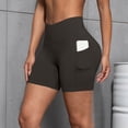 thumbnail image 7 of Mifsaly Womens High Waisted Biker Shorts Tummy Control Yoga Shorts with Pockets Athletic Compression Workout Running Gym Cycling Exercise Clothes Black,XXL, 7 of 7