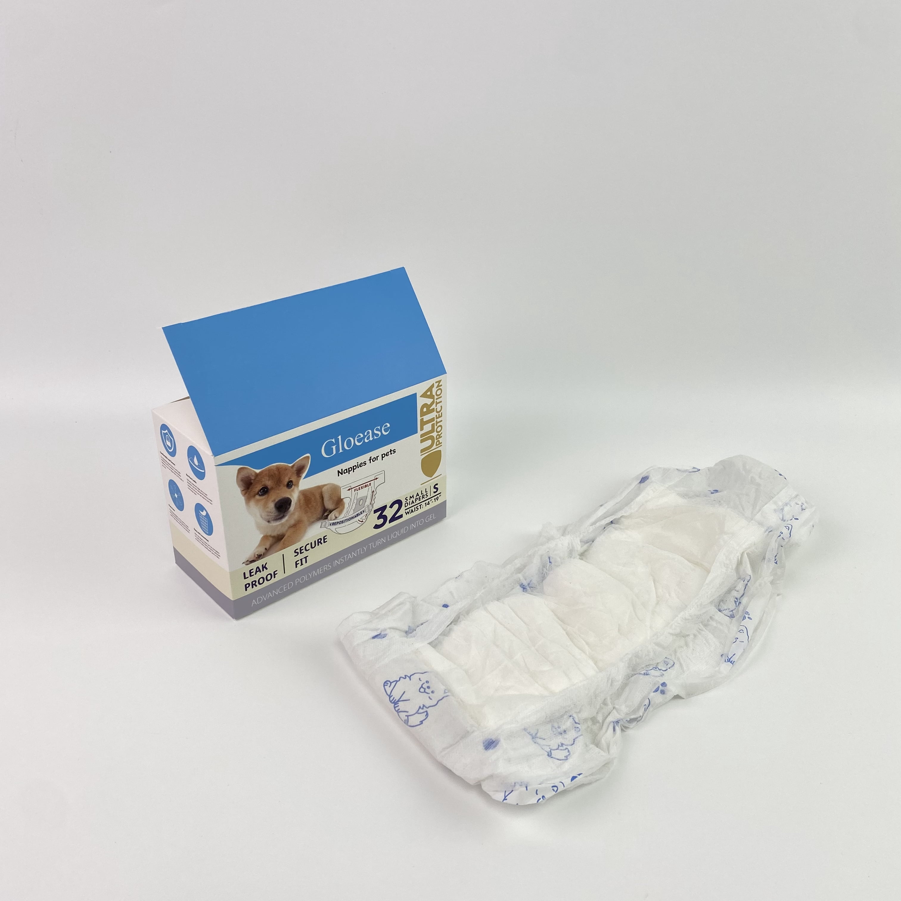 Gloease Nappies for pets,Dog Diaper Liners Super Soft and Absorbent Dog Diaper Booster Pads for Male Dog Belly Bands or Female Dog Diapers