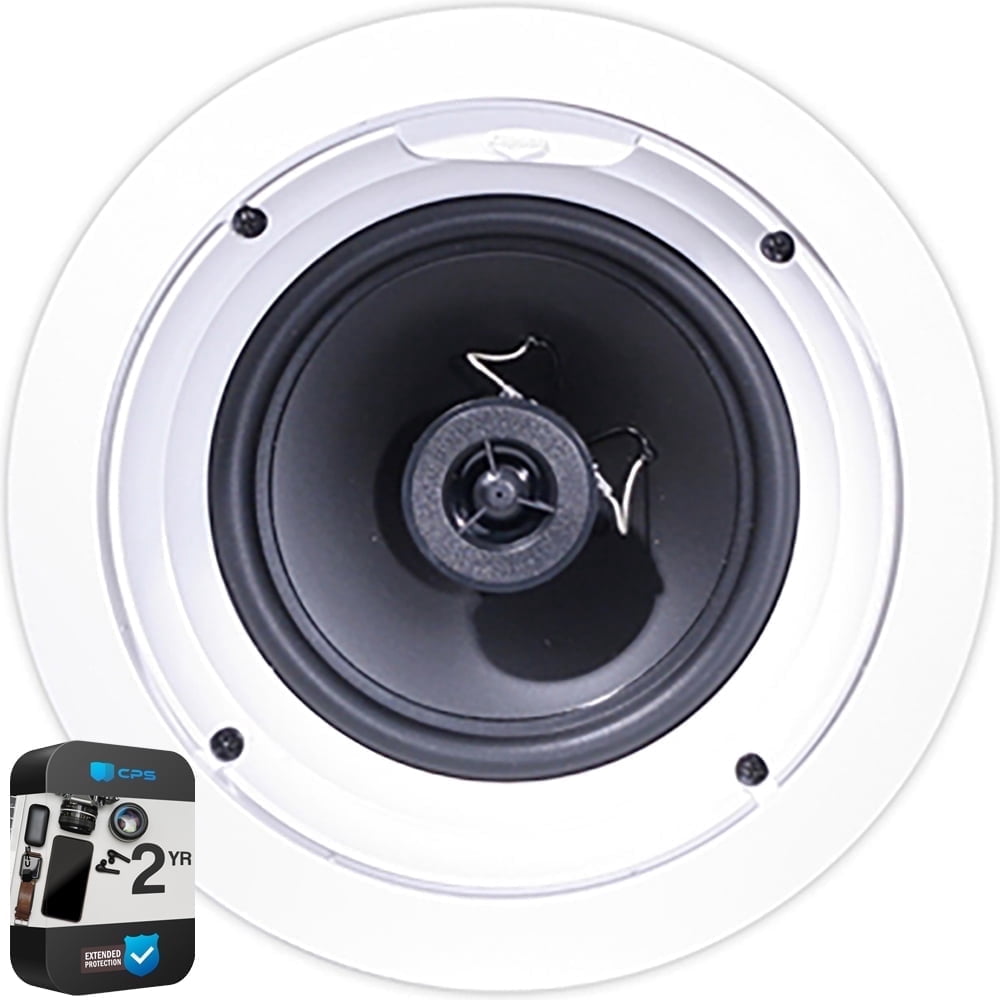 Klipsch 1007209 R-1650-C In-Ceiling Speaker White Bundle with 2 YR CPS Enhanced Protection Pack