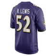 thumbnail image 3 of Men's Nike Ray Lewis Purple Baltimore Ravens Retired Player Jersey, 3 of 3