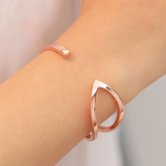 Xihbxyly Ofertas Prime Pulsera abierta en forma de C Pulsera geométrica irregular de moda Joyería de personalidad para mujer