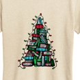 thumbnail image 3 of Instant Message - Book Christmas Tree - Women's Short Sleeve Graphic T-Shirt, 3 of 6