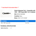thumbnail image 2 of Clutch Alignment Tool - Compatible with 1985 - 1989 Toyota MR2 1.6L 4-Cylinder 1986 1987 1988, 2 of 2