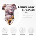 thumbnail image 4 of Fotbe Warm Sunflower Sleeping Cat Body de Mujer con Cuello Redondo y Mangas Cortas, Sin Mangas Ajustado, Suave, Cómodo y Básico-X-Large, 4 of 7