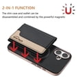 thumbnail image 2 of Allytechgroup Case for Apple iPhone 11, 2-in-1 Detachable Card Holder Magnetic RFID Blocking Wallet Shell [Compatible with MagSafe] Stand PU Leather Cover with Credit Card Slots/Cash Slot, Black, 2 of 13