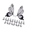 thumbnail image 3 of simhoa 40Pcs Butterfly Flower Wrapping Paper Floral Wrapping Paper for Thanksgiving black, 3 of 8