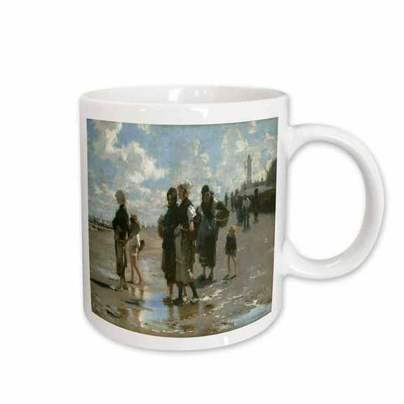 3drose, Oyster Gatherers at Cancale by John Singer Sargent, 15oz Mug