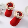 thumbnail image 4 of Baby Toddlers Girls Ankle Socks Cotton Princess Ruffles Frilly Socks Anti Slip, 4 of 4