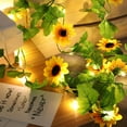 thumbnail image 6 of Clearance 20 LED Artificial Sunflower String Lights, 6.5 ft Sunflower Garland with Lights Battery Operated Flower Fairy String Lights for Bedroom Wedding Birthday Party Home Garden Decor, 6 of 6