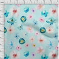 thumbnail image 3 of oneOone Silk Tabby Fabric Flower Watercolor Print Fabric BTY 42 Inch Wide, 3 of 4