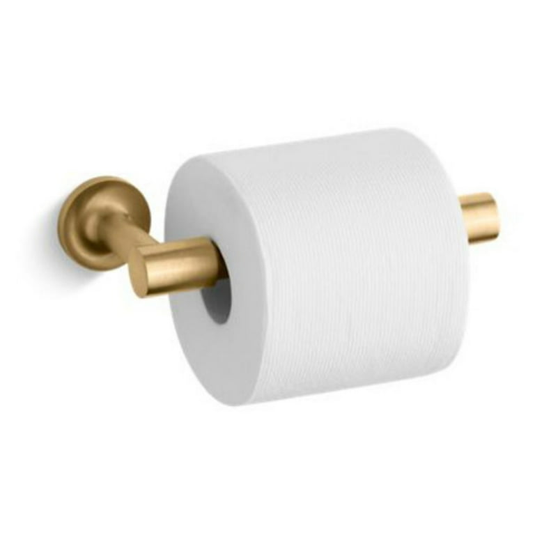 Purist Pivoting Toilet Tissue Holder in Brushed Gold Purist Pivoting Toilet Tissue Holder in Brushed Gold