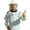 Aqua, variant on Breathable Beekeeping Suit Half Body, 3D Mesh Bee Keeping Jacket with Hood and Pocket, Anti-Sting Protective Gear for Beginner Beekeepers,White