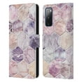 thumbnail image 1 of Micklyn Le Feuvre Marble Patterns Rose Quartz And Amethyst Stone And Hexagon Tile Leather Book Wallet Case Cover Compatible with Samsung Galaxy S20 FE / 5G, 1 of 6