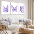 thumbnail image 4 of Butterfly Wall Art Prints Decor - Set of 3 purple room decor Poster with Framed Colorful Butterfly Wall Art Canvas Poster for Girls Bedroom Nursery Home Decor Gift (Purple), 4 of 6