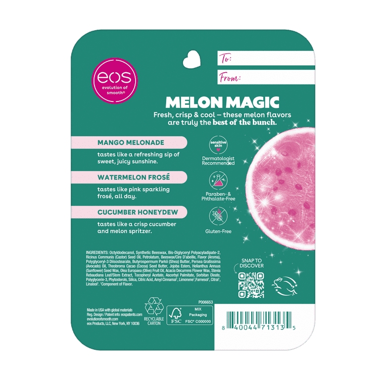 eos 24H Moisture Super Balm Minis, Melon Magic, 3-Pack photo 8