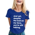 thumbnail image 2 of Women Oversized Tshirt Sarcastic Funny Sayings Novelty Graphic Tees Tops for Women Blue XL, 2 of 5